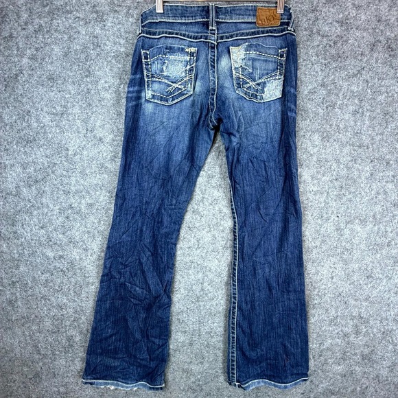 Buckle Denim - Buckle BKE Sabrina Bootcut Jeans Women 26 Blue Denim Stretch Y2K Contrast Stitch